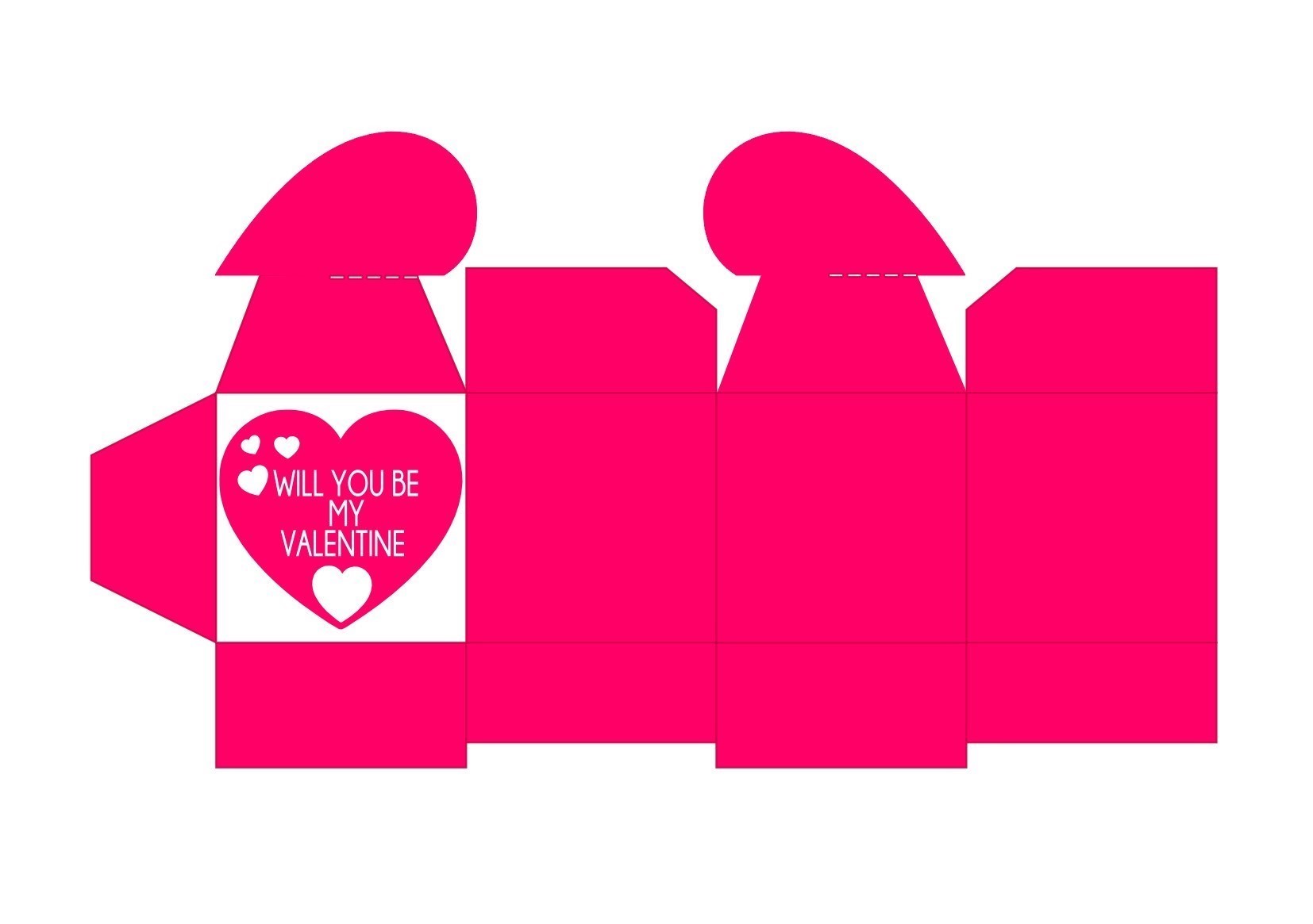 Valentinstag Herzschachtel Pink