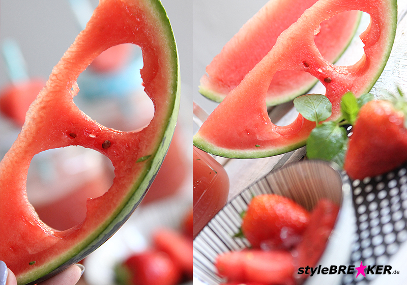 Eistee Wassermelone Minze Erdbeer e