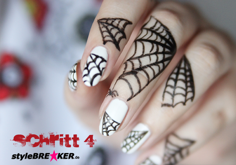 Halloween Nailart Spiderweb