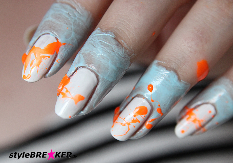 Neon Splatter Nails Tutorial Nailart Nageldesign 1f