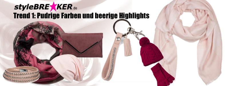 Herbst Winter Trends 2016/2017 Pudrige Farben und Beerentöne