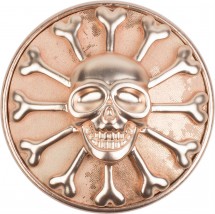 Button-Abzeichen Mit Totenkopf-Motiv – 2,5 Cm, Rund, Aus Metall, Für Kleidung, Hüte, Rucksäcke